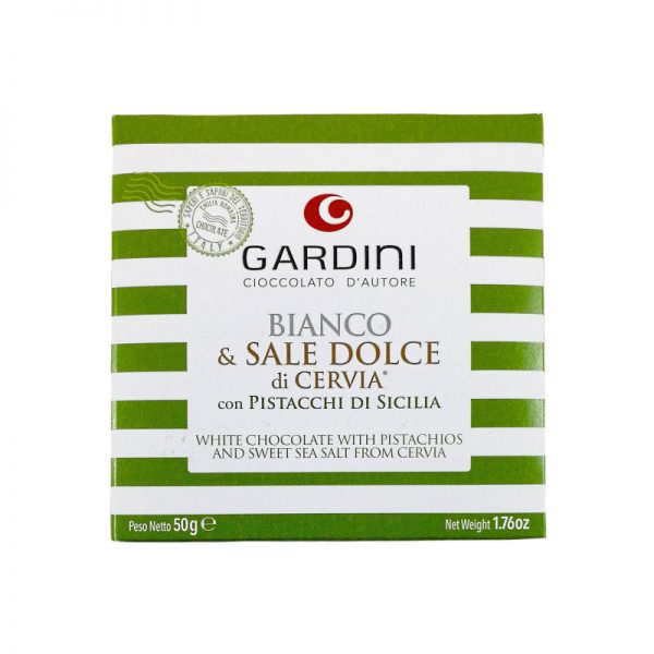 CIOCCOLATO BIANCA CON PISTACCHI E SALE