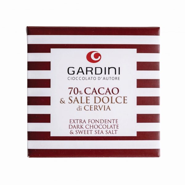 CIOCCOLATO EXTRA FONDENTE 70% CON SALE DI CERVIA