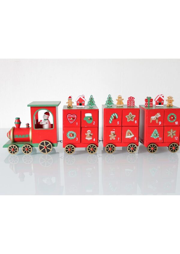 CALENDARIO AVVENTO - TRENINO in LEGNO - immagine 2