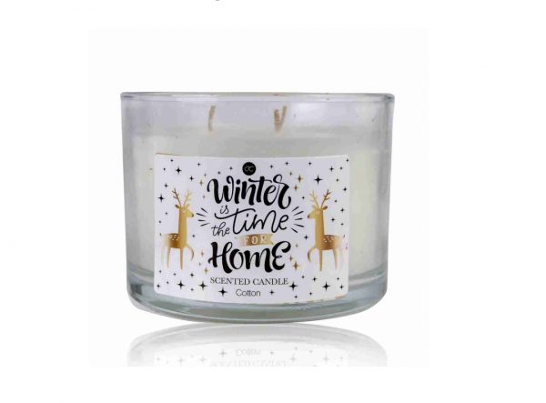 CANDELA PROFUMATA COTONE WINTER IS THE TIME HOME 3