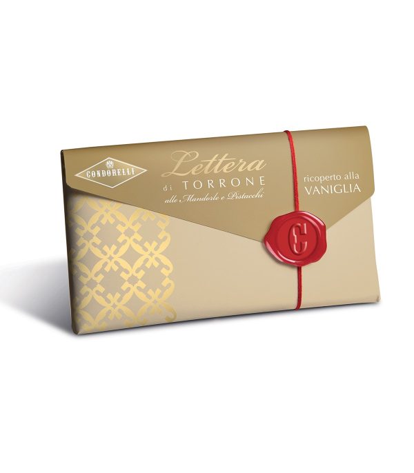 LETTERA TORRONE RICOPERTO di VANIGLIA