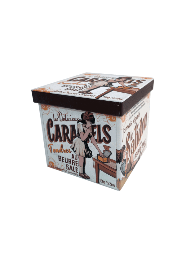 CUBO in METALLO CON CARAMELLE AL BURRO SALATO 3