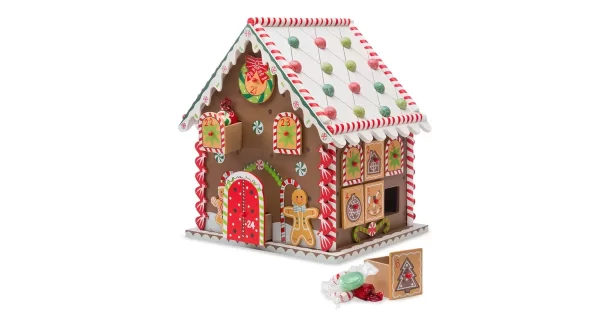 CALENDARIO AVVENTO CASETTA PAN DI ZENZERO in LEGNO - immagine 2