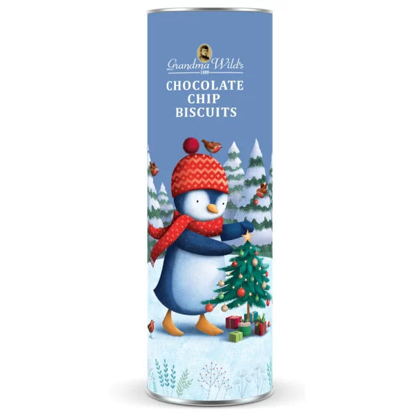 TUBO BISCOTTI INGLESI con GOCCE di CIOCCOLATO PINGUINO 3