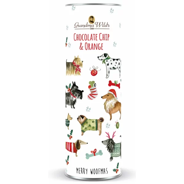 TUBO BISCOTTI INGLESI con CIOCCOLATO e ARANCIA MERRY DOG 2