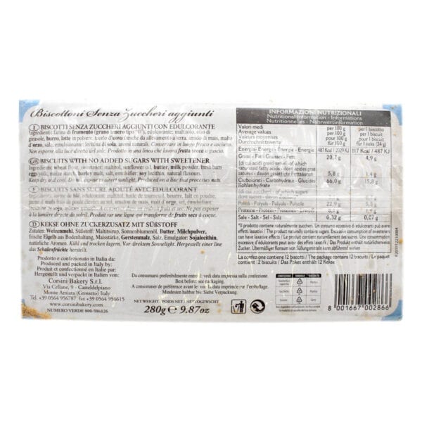 biscottone senza zucchero corsini