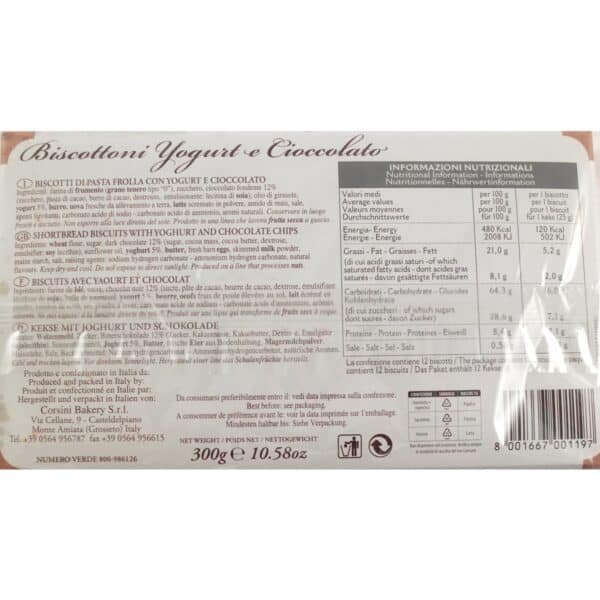 biscottone yogurt e cioccolato corsini