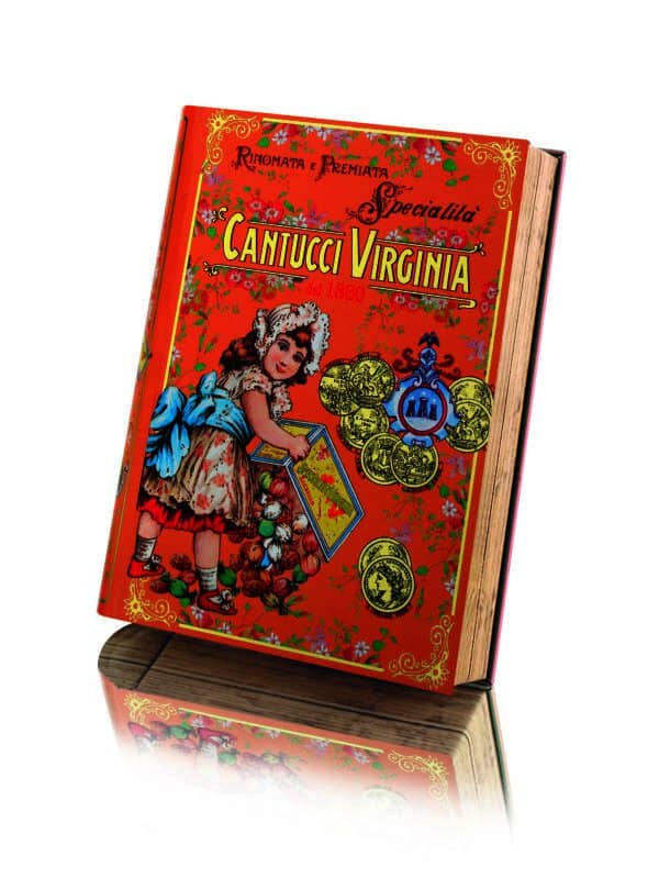 CANTUCCI in LIBRO in METALLO 200 gr - VIRGINIA