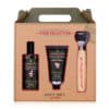 SET BAGNOSCHIUMA, DOPO BARBA e APRI BOTTIGLIE IN LEGNO