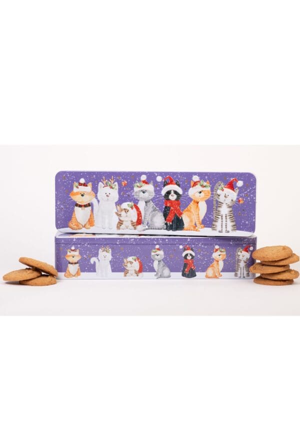 LATTA con BISCOTTI INGLESI CHRISTMAS CATS