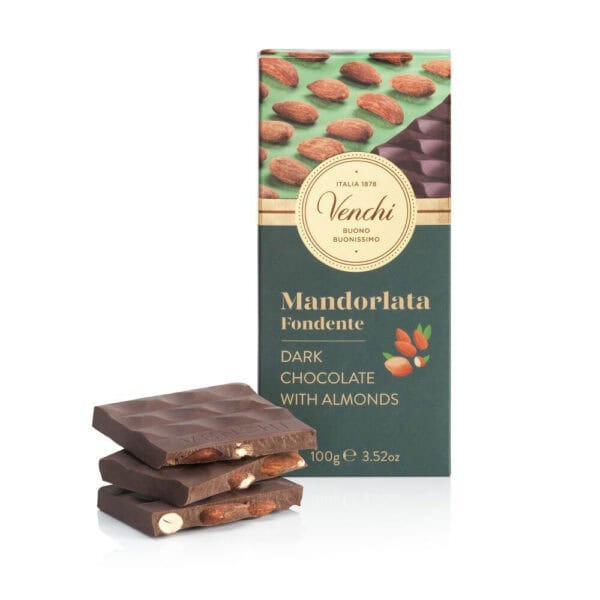 TAVOLETTA FONDENTE CON MANDORLE 100 gr - VENCHI