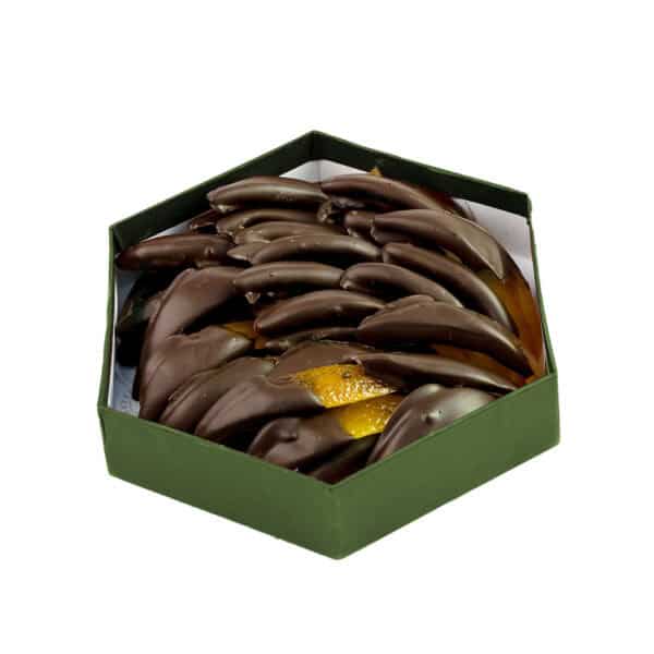 ARANCE RICOPERTE di CIOCCOLATO SCATOLA ESAGONALE - PECCATUCCI di MAMMA ANDREA 3