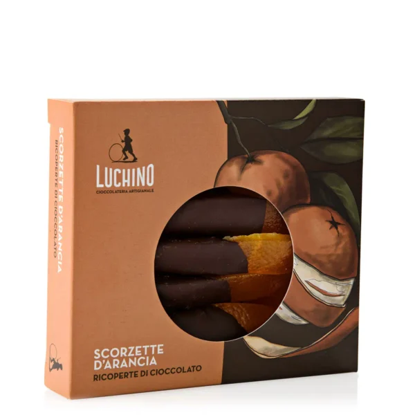 SCORZETTE d'ARANCIA CANDITE RICOPERTE di CIOCCOLATO
