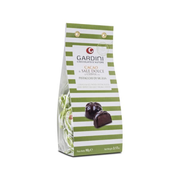 SACCHETTO PRALINE FONDENTI con PISTACCHIO & SALE di CERVIA - GARDINI 3