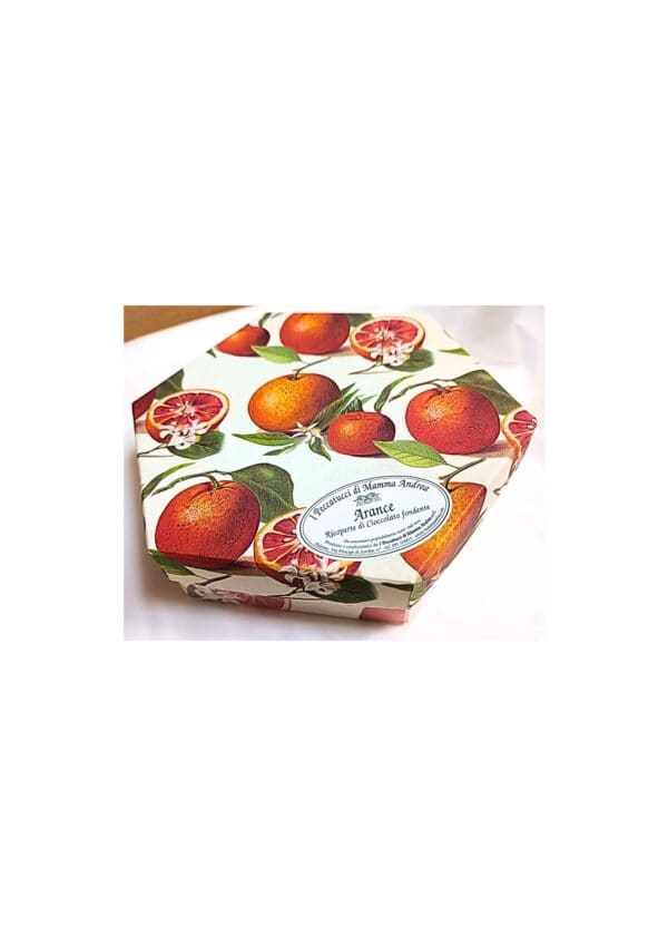ARANCE RICOPERTE di CIOCCOLATO SCATOLA ESAGONALE - PECCATUCCI di MAMMA ANDREA 4