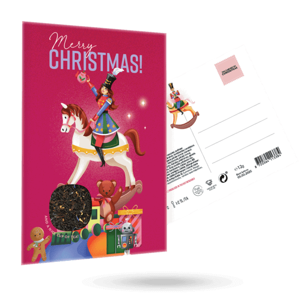 CARTOLINA di NATALE CON TISANA - cavallo 3
