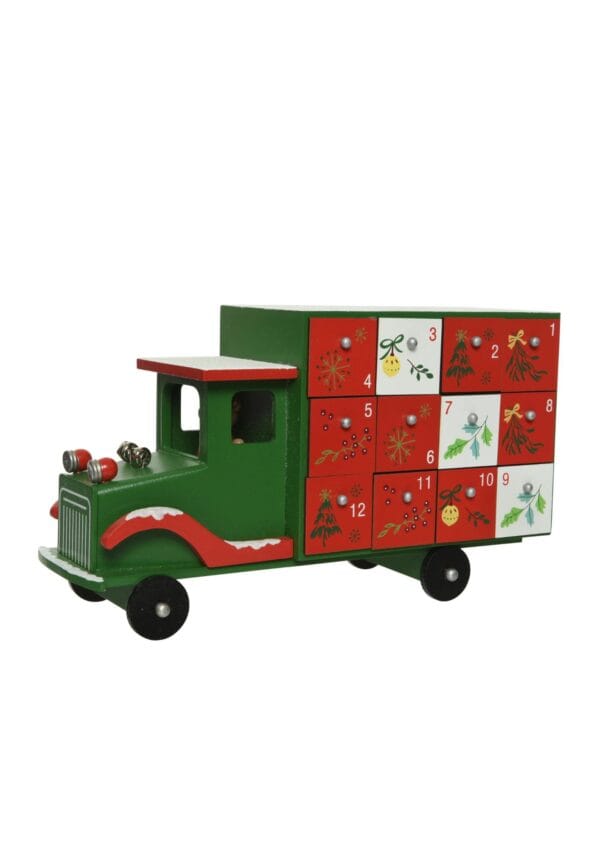 CALENDARIO AVVENTO in LEGNO CAMIONCINO