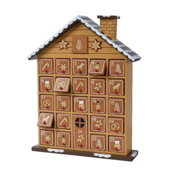 CASETTA AVVENTO in LEGNO GINGERBREAD