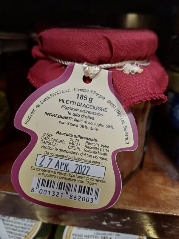 filetti di acciughe paoli