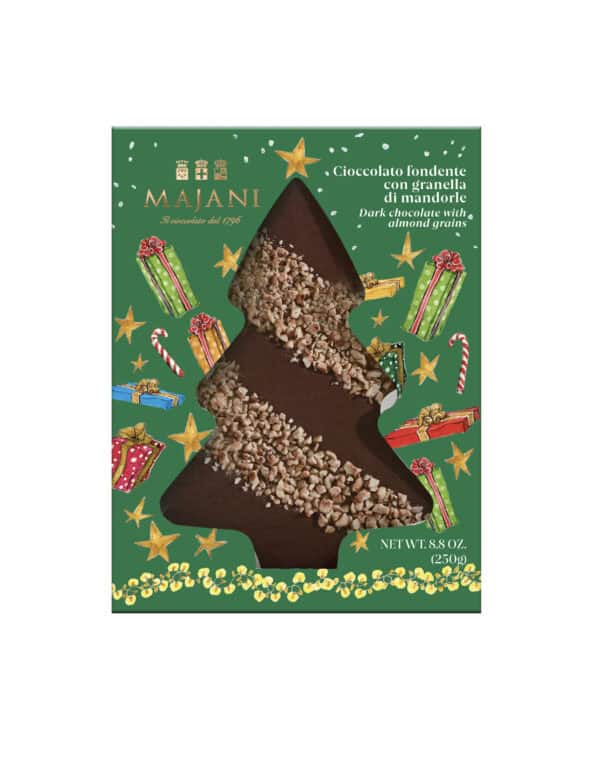 MAXI ALBERO di CIOCCOLATO FONDENTE e MANDORLE