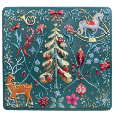 SCATOLA QUADRATA XMAS VERDE