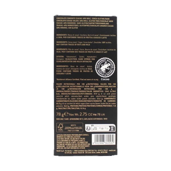 tavoletta extra fondente 60 %