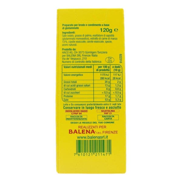 dadi per brodo di manzo camoscio