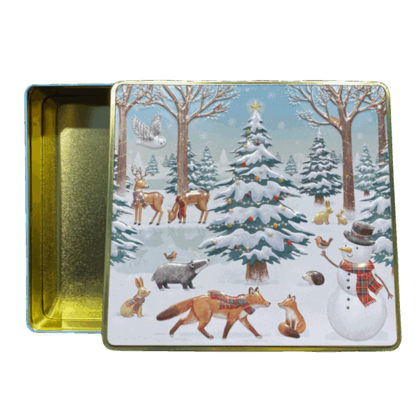 scatola quadrata xmas verde