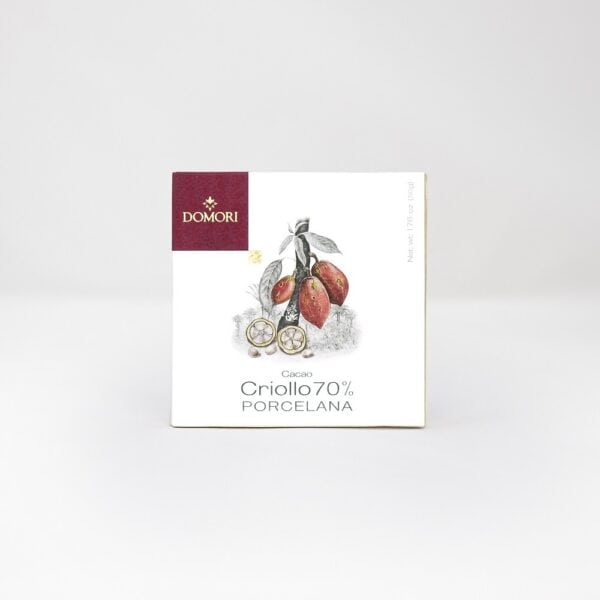 TAVOLETTA DI CIOCCOLATO FONDENTE CACAO CRIOLLO PORCELANA 70 %