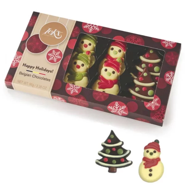 SOGGETTI NATALIZI ALBERI E PUPAZZI di NEVE DI CIOCCOLATO