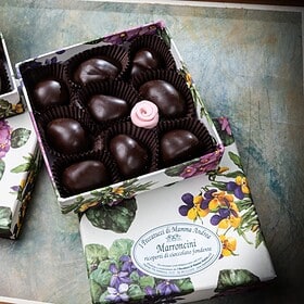 marroncini ricoperti di cioccolato fondente