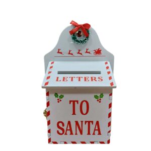 PORTA LETTERE DI BABBO NATALE in LEGNO BIANCO