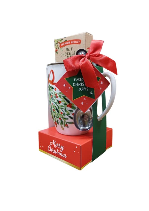 MUG IN CERAMICA con PREPARATO PER CIOCCOLATA CALDA MERRY CHRISTMAS - immagine 2