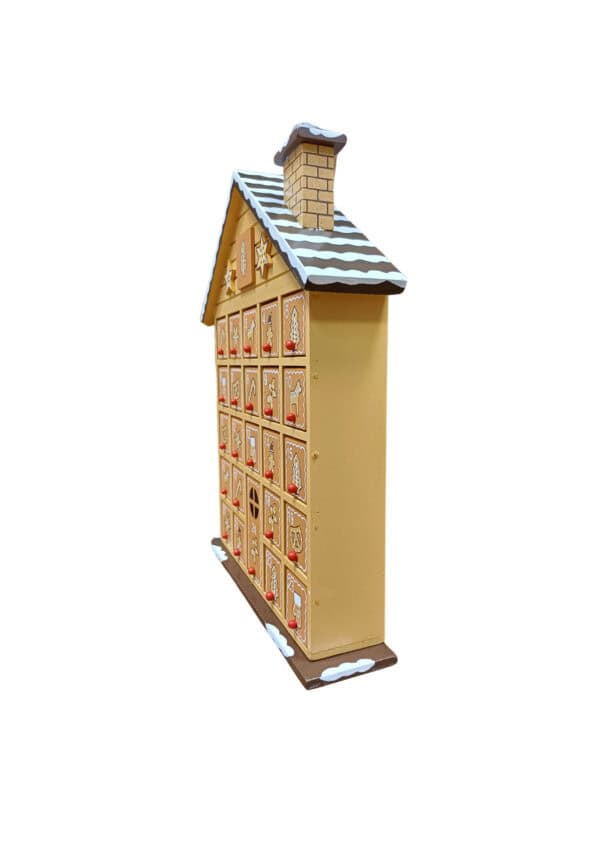 CASETTA AVVENTO in LEGNO GINGERBREAD - immagine 2
