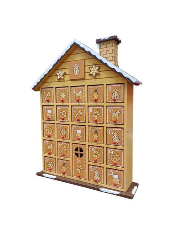 CASETTA AVVENTO in LEGNO GINGERBREAD - immagine 3