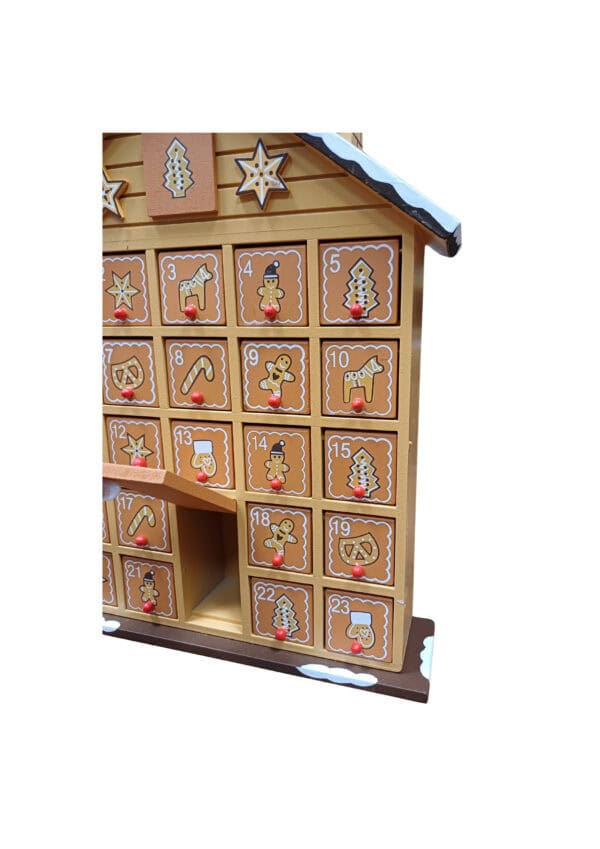 CASETTA AVVENTO in LEGNO GINGERBREAD - immagine 4