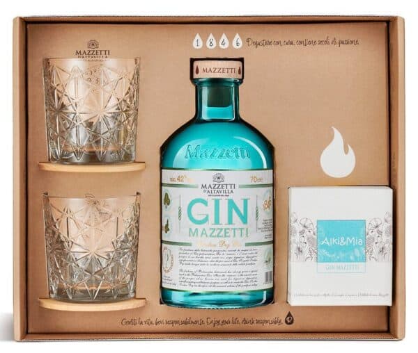 SET GIN con BICCHIERI e CANDELA AL GIN