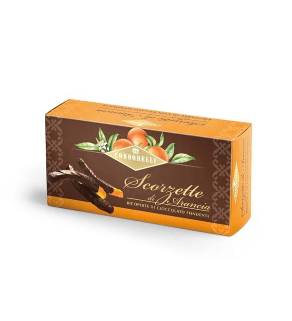 SCORZETTE DI ARANCIA RICOPERTE di CIOCCOLATO FONDENTE