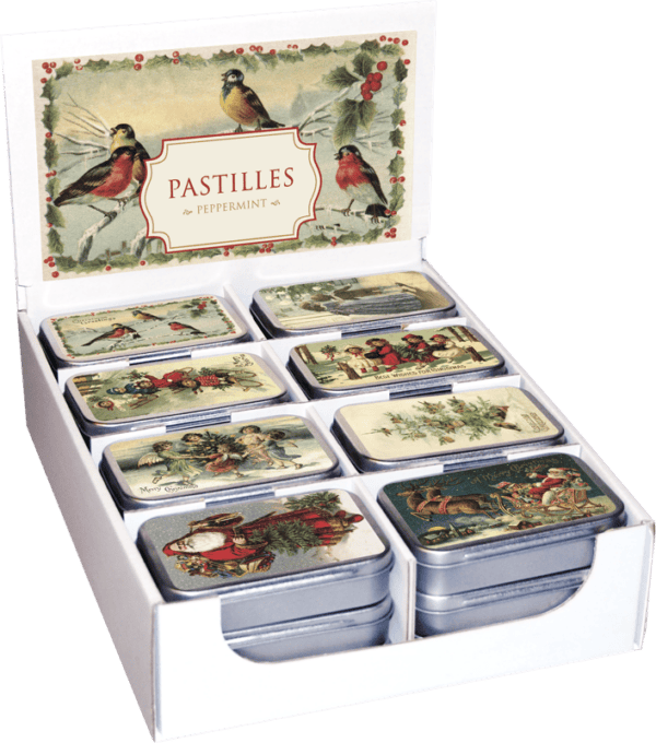 CARAMELLE ALLA MENTA PIPERITA IN BOX METALLO COLLEZIONE NATALE