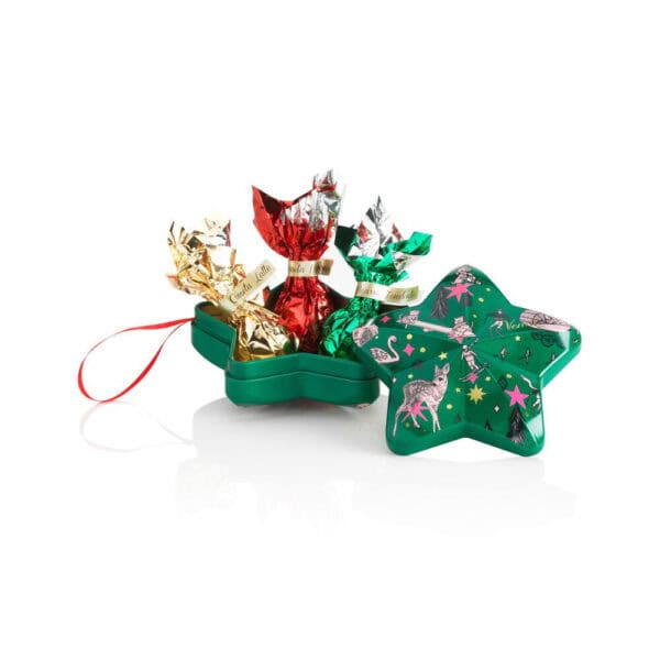 LATTINA REGALO STELLA VERDE con CIOCCOLATINI - immagine 2