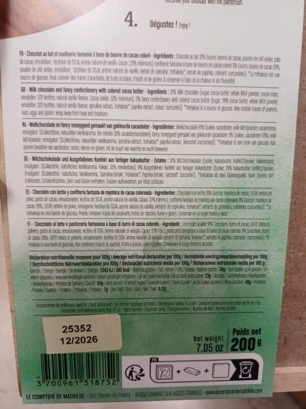 coniglio di cioccolato al latte da decorare