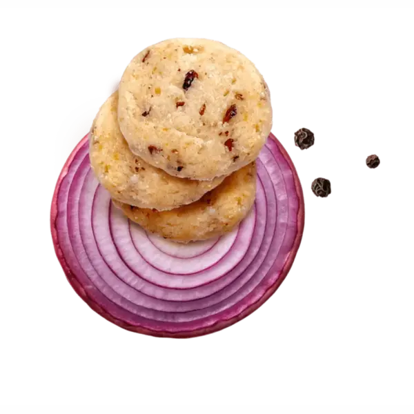 bottoncini cipolla e pepe nero