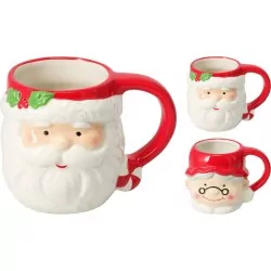 tazza in ceramica babbo natale mamma natale
