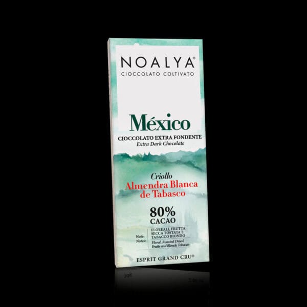 tavoletta di cioccolato extra fondente 80% mexico almendra blanca de tabasco