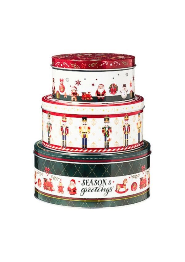 set 3 scatole in metallo