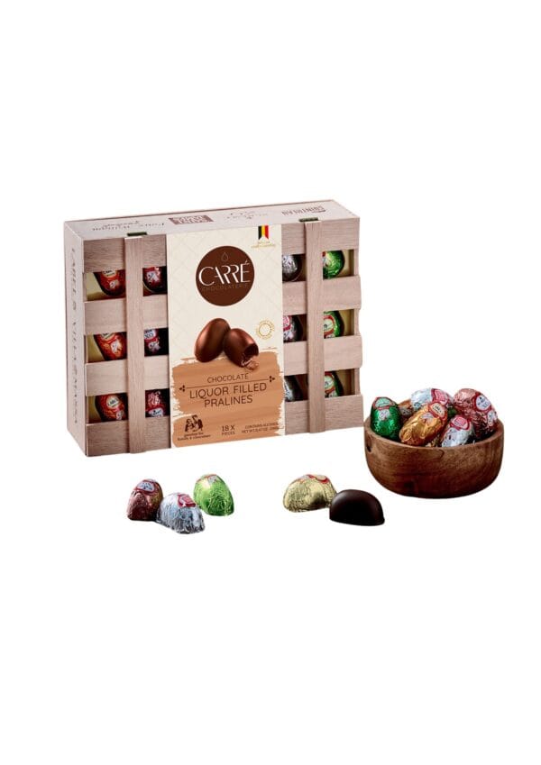 selezione di cioccolatini al liquore