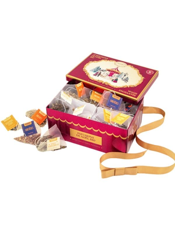 cofanetto regalo infusi e the' biologici villaggio natale