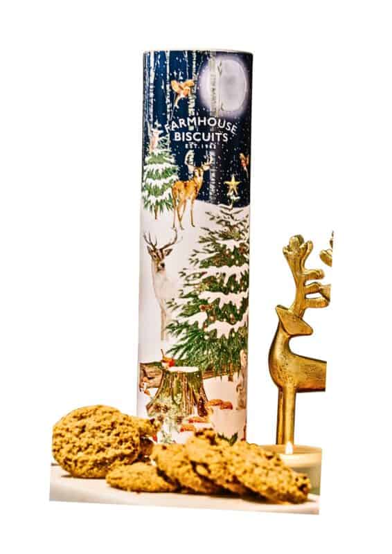 tubo biscotti foresta d'inverno