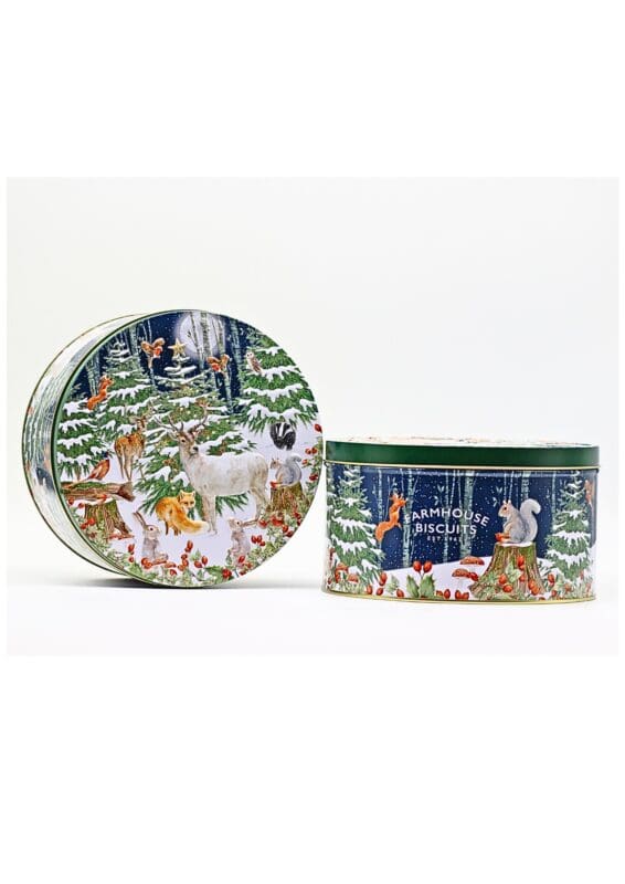 latta biscotti foresta d'inverno