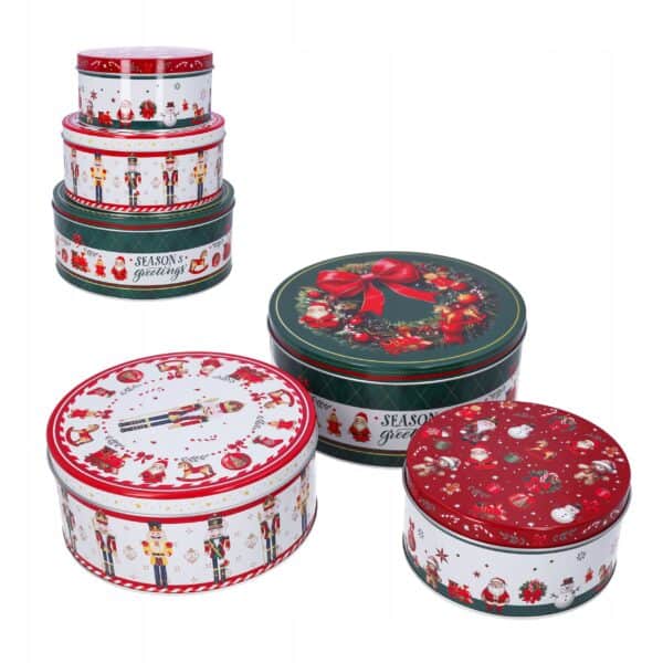 set 3 scatole in metallo